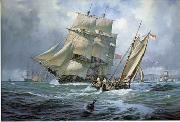 unknow artist Seascape, boats, ships and warships. 84 France oil painting artist